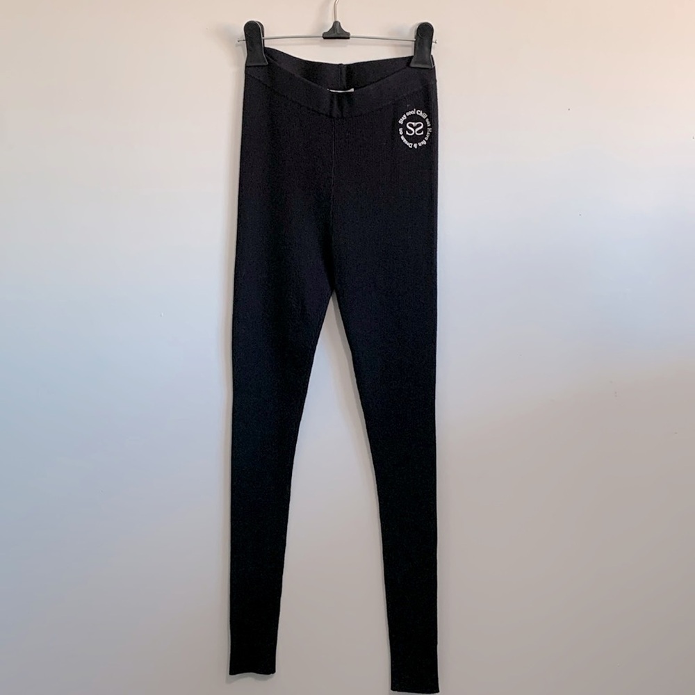 ⭐️HOST PICK⭐️ BNWT Sandro Mexique Ribbed Leggings size EU 34 in Black - Picture 3 of 4